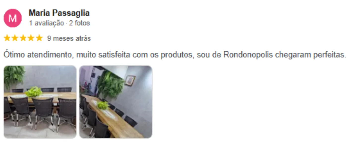 Avaliação Maria Passaglia — Grupo Aroeira Móveis