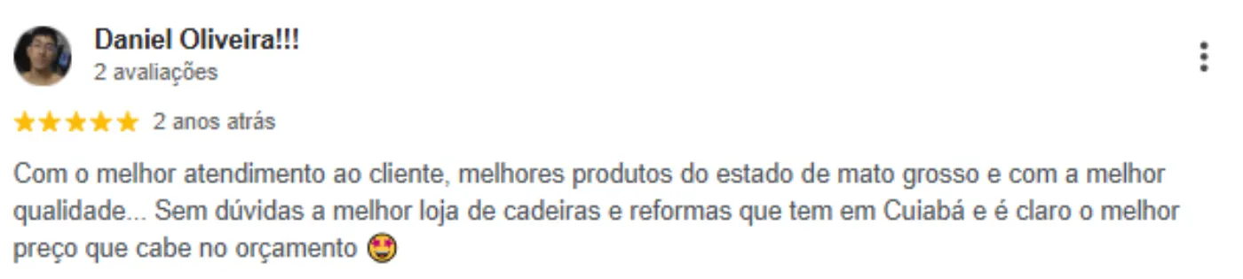 Avaliação Daniel Oliveira — Grupo Aroeira Móveis